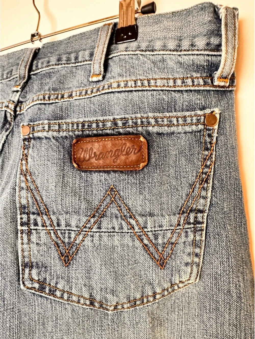 Wrangler Retro Men’s Slim Straight Jeans 34x32 88MWZDK 100% Cotton Western Denim